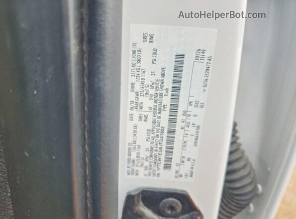 1FTEW1EG9JFD41802 2018 FORD F150 White Вид підкапотного простору