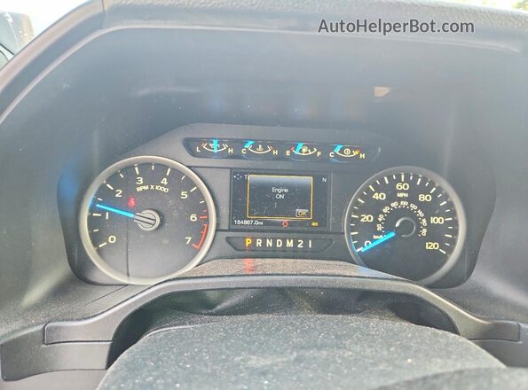 1FTEW1EGXGFA09537 2016 FORD F150 Gray Вид щитка приладів