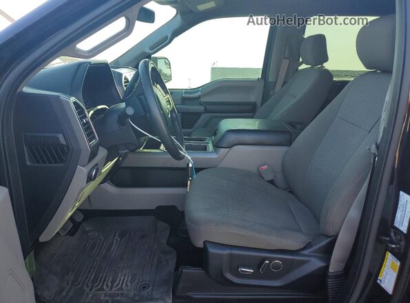 1FTEW1EGXJFA30217 2018 FORD F150 Black წინა სალონის ხედი