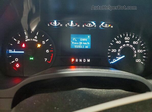 1FTEW1EGXJFD05049 2018 FORD F150 Blue Instrument cluster view