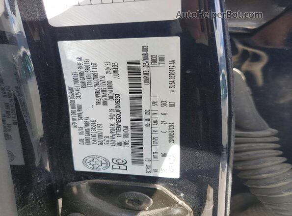 1FTEW1EGXJFD05293 2018 FORD F150 Black Vista del compartimento del motor