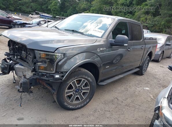 1FTEW1EP0GFB39634 2016 FORD F150 Gray Передня ліва чверть