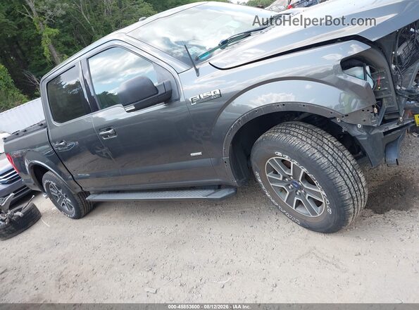1FTEW1EP0GFB39634 2016 FORD F150 Gray Вид задньої частини салону
