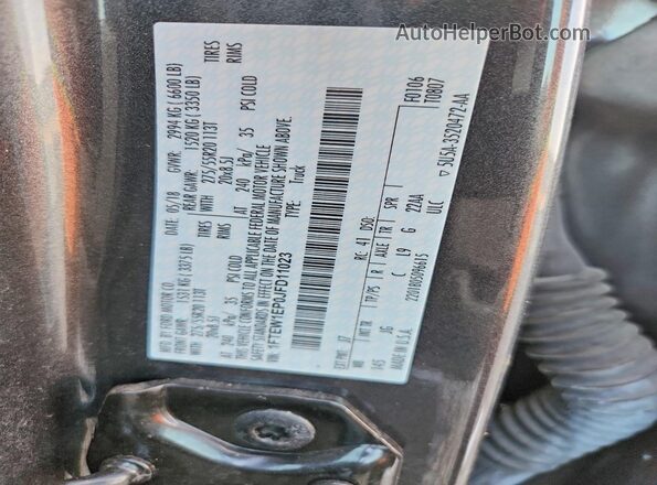 1FTEW1EP0JFD11023 2018 FORD F150 Gray Вид підкапотного простору
