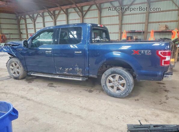 1FTEW1EP0KFB23006 2019 FORD F150 Blue Trasero izquierdo