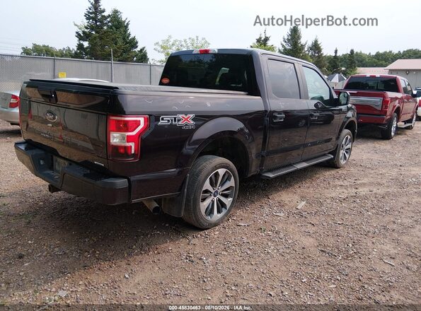1FTEW1EP0KFB66714 2019 FORD F150 Maroon Trasero derecho