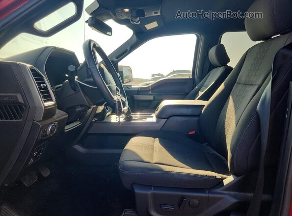 1FTEW1EP0KFC55344 2019 FORD F150 Red Widok wnętrza z przodu