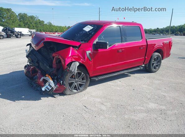 1FTEW1EP0MFD02651 2021 FORD F150 Red წინა მარცხენა ხედი სამი მეოთხედიდან