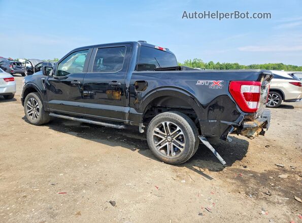1FTEW1EP0NFC08089 2022 FORD F150 Black უკანა მარცხენა