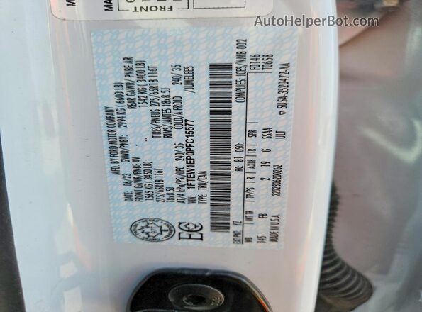 1FTEW1EP0PFC15577 2023 FORD F150 White ძრავის განყოფილების ხედი