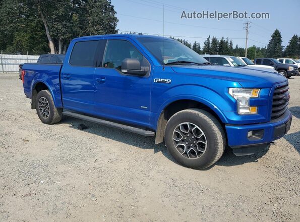 1FTEW1EP1GFD01013 2016 FORD F150 Синий Передняя правая четверть