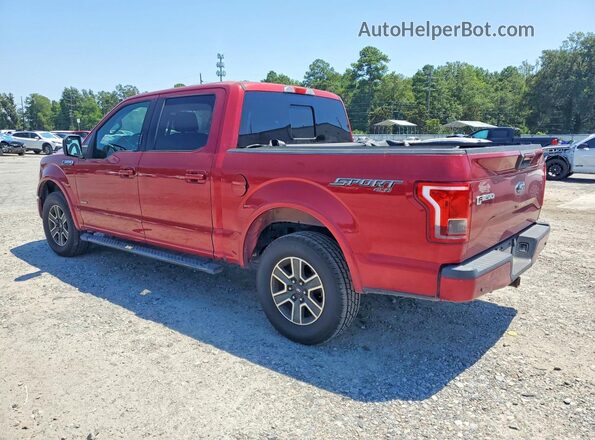1FTEW1EP1GKE65529 2016 FORD F150 Red Trasero izquierdo