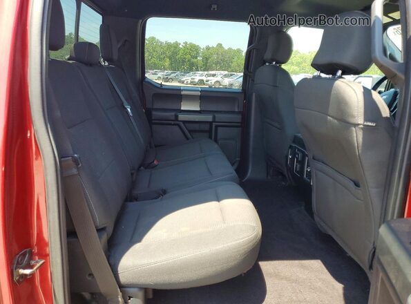 1FTEW1EP1GKE65529 2016 FORD F150 Red Vista de los asientos traseros