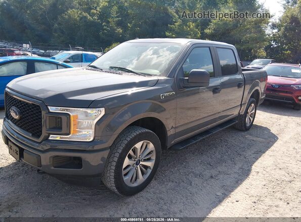 1FTEW1EP1JFE09557 2018 FORD F150 Gray Առջևի ձախ երեք քառորդ տեսարան