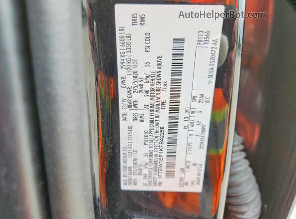 1FTEW1EP1KFB42258 2019 FORD F150 Black Вид підкапотного простору