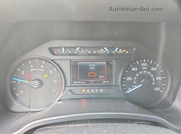 1FTEW1EP1KFB42258 2019 FORD F150 Black Вид щитка приладів