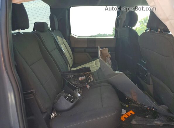 1FTEW1EP1KKE45578 2019 FORD F150 Gray Rear seats view