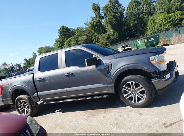 1FTEW1EP1MFA02360 2021 FORD F150 Gray Rear interior view