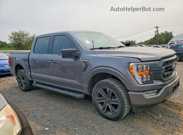 1FTEW1EP1MFB56535 2021 FORD F150 Gray წინა მარჯვენა