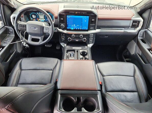 1FTEW1EP1NFA37207 2022 FORD F150 Black Dashboard view