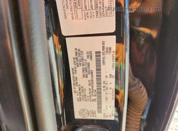 1FTEW1EP2HFC23567 2017 FORD F150 Black Vista de la etiqueta del VIN