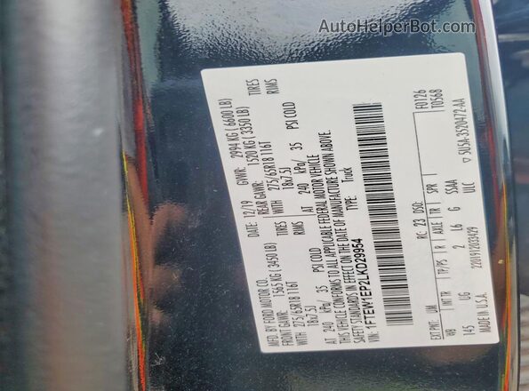 1FTEW1EP2LKD29954 2020 FORD F150 Black Vista del compartimento del motor
