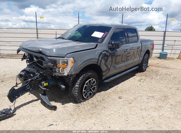 1FTEW1EP2MFA48828 2021 FORD F150 Gray Vista tres cuartos delantera izquierda