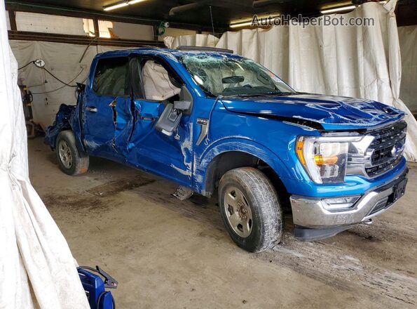 1FTEW1EP2MFB32468 2021 FORD F150 Blue Przód prawy