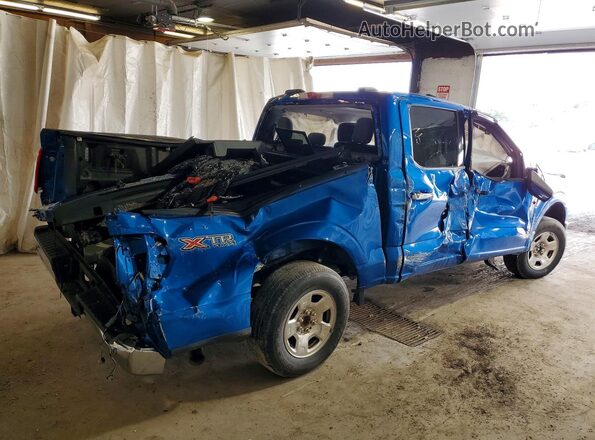 1FTEW1EP2MFB32468 2021 FORD F150 Blue Tył prawy