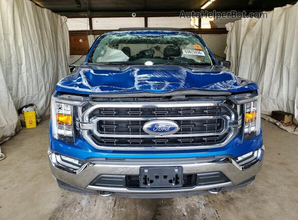 1FTEW1EP2MFB32468 2021 FORD F150 Blue Widok z przodu