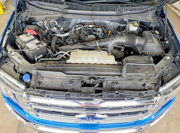 1FTEW1EP2MFB32468 2021 FORD F150 Blue Widok wnętrza z tyłu