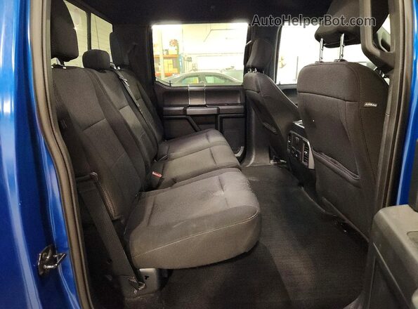 1FTEW1EP3JKC09495 2018 FORD F150 Blue Rear seats view