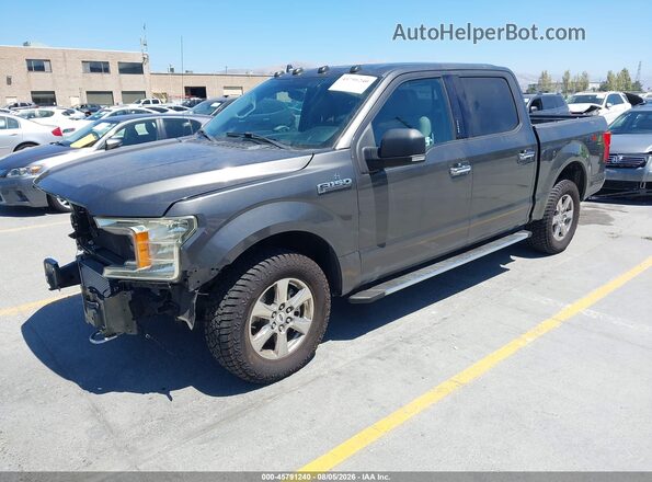 1FTEW1EP3JKF12499 2018 FORD F150 Серый Передняя левая четверть