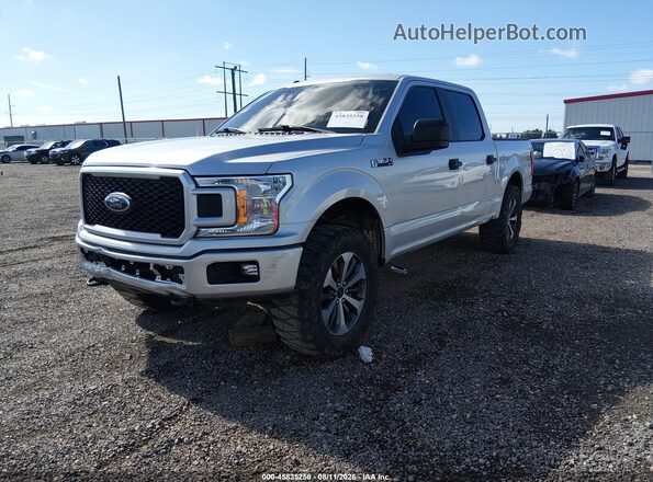 1FTEW1EP3KKC46189 2019 FORD F150 Серебряный Передняя левая четверть
