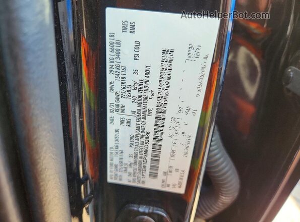 1FTEW1EP3MKD52886 2021 FORD F150 Black Vista de la etiqueta del VIN