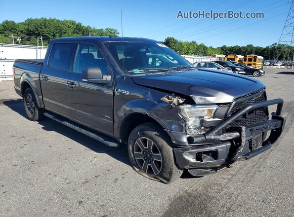 1FTEW1EP4GFB43654 2016 FORD F150 Gray Передня права чверть