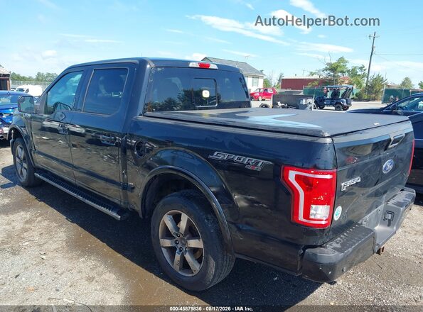 1FTEW1EP4GFC99354 2016 FORD F150 Black Tył lewy