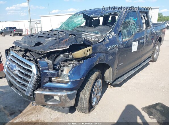 1FTEW1EP4HKC43021 2017 FORD F150 Синий Передняя левая четверть
