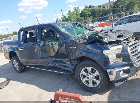 1FTEW1EP4HKC43021 2017 FORD F150 Синий Вид задней части салона