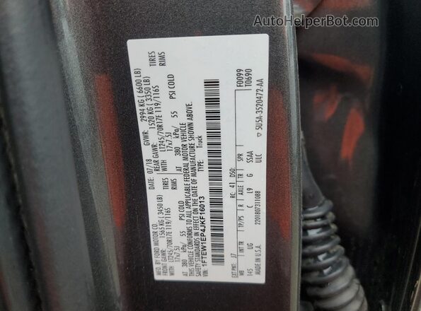 1FTEW1EP4JKF16013 2018 FORD F150 Серый Вид подкапотного пространства