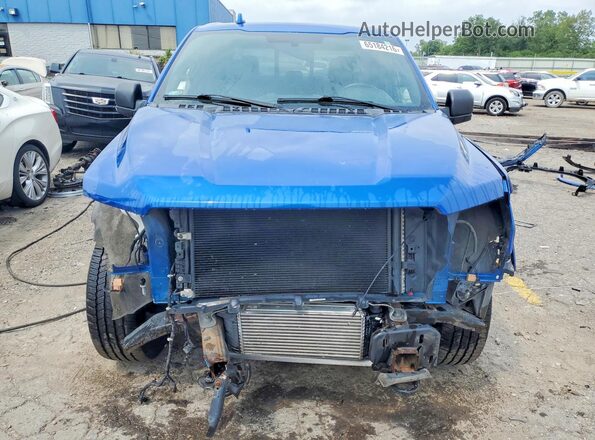 1FTEW1EP4JKF26413 2018 FORD F150 Blue Вид спереду