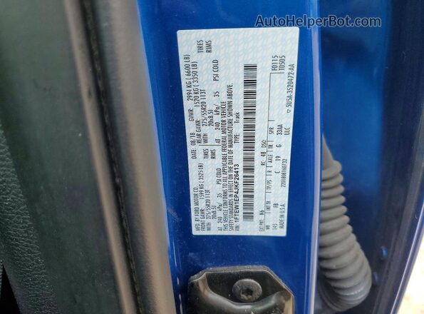 1FTEW1EP4JKF26413 2018 FORD F150 Blue Вид наклейки з VIN-кодом