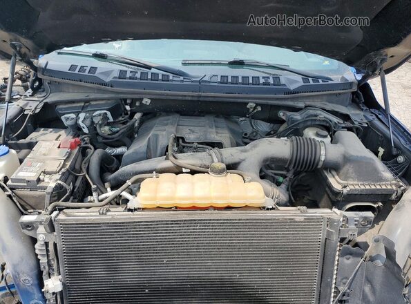 1FTEW1EP4JKF26413 2018 FORD F150 Blue Вид задньої частини салону