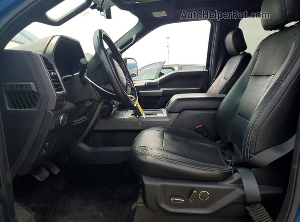 1FTEW1EP4JKF26413 2018 FORD F150 Blue Вид салону спереду