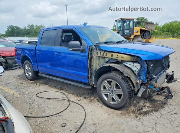 1FTEW1EP4JKF26413 2018 FORD F150 Blue Передня права чверть
