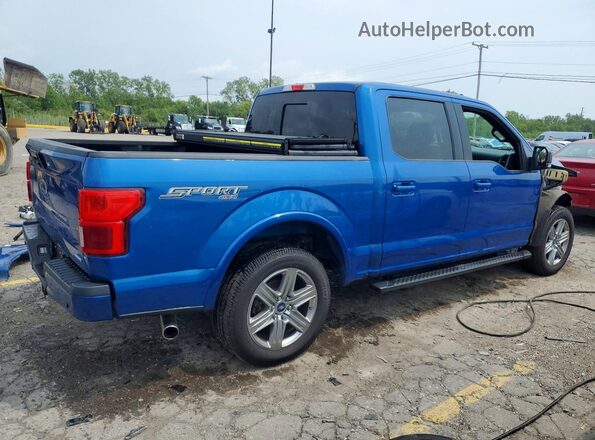 1FTEW1EP4JKF26413 2018 FORD F150 Blue Задня права чверть