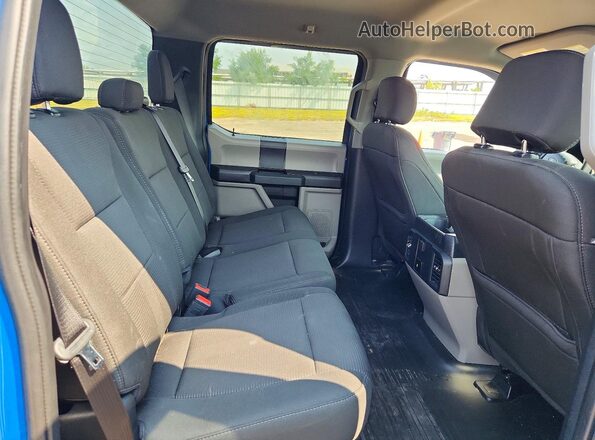 1FTEW1EP4KKE12414 2019 FORD F150 Blue Rear seats view