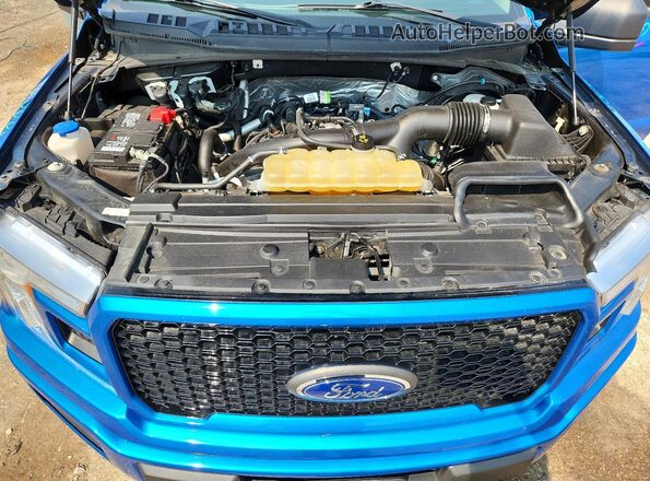 1FTEW1EP4KKE12414 2019 FORD F150 Blue Rear interior view