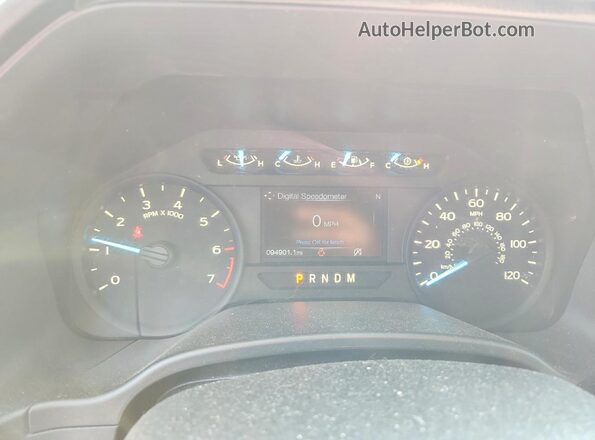 1FTEW1EP4KKE12414 2019 FORD F150 Blue Instrument cluster view