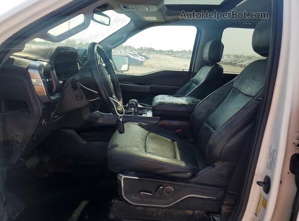 1FTEW1EP4MFC61411 2021 FORD F150 White Вид салону спереду